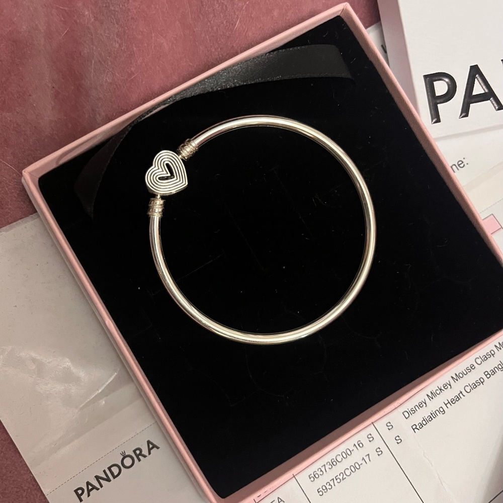 Pandora Silver Bracelet with Heart Charm